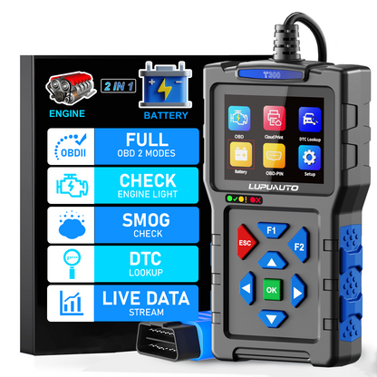 T300 OBD2 Scanner | Professional Car Diagnostic Tool with Live Data, DTC Reader & Battery Test