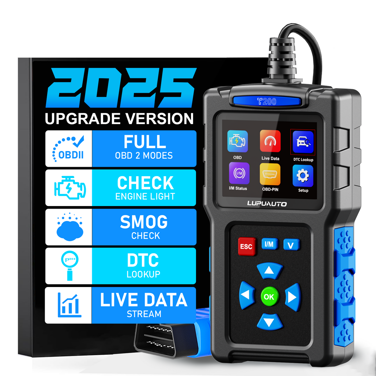 KONTOP T200 Professional OBD2 Scanner | Full System Code Reader with Live Data & EVAP Test