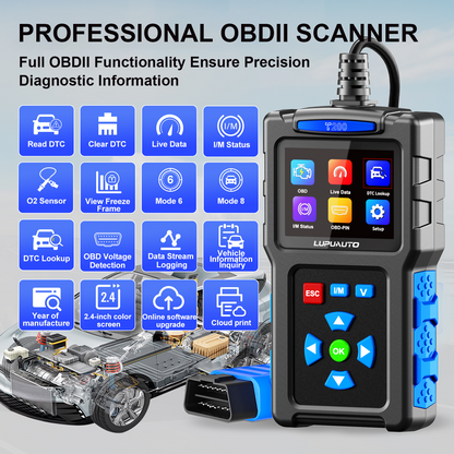 KONTOP T200 Professional OBD2 Scanner | Full System Code Reader with Live Data & EVAP Test