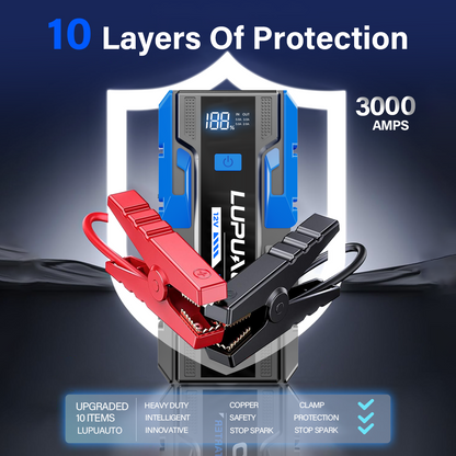 KONTOP 3000A Jump Starter | Portable Battery Booster for 9.0L Gas & 7.0L Diesel Engines