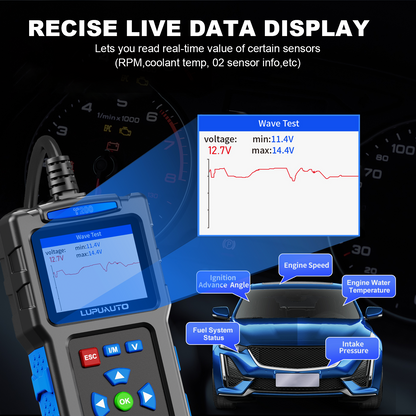 KONTOP T200 Professional OBD2 Scanner | Full System Code Reader with Live Data & EVAP Test