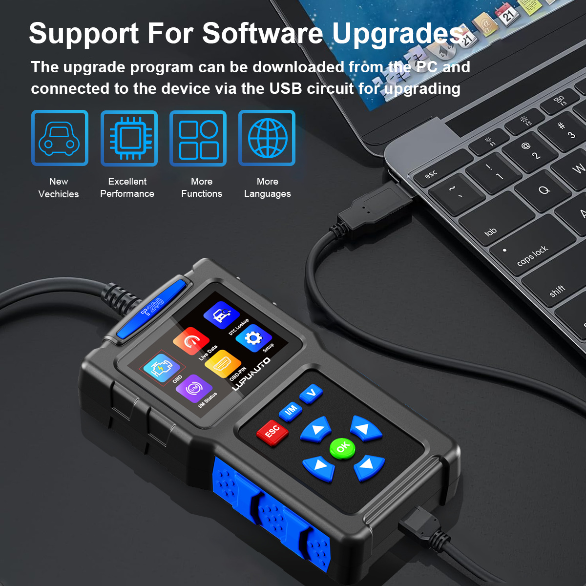 KONTOP T200 Professional OBD2 Scanner | Full System Code Reader with Live Data & EVAP Test