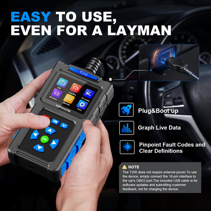 KONTOP T200 Professional OBD2 Scanner | Full System Code Reader with Live Data & EVAP Test