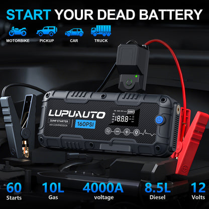 KONTOP 4000A Jump Starter with Air Compressor | 160 PSI Tire Inflator