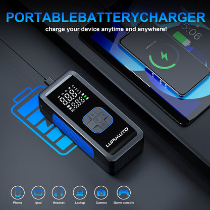 KONTOP Portable Tire Inflator | 150 PSI Fast Air Pump with Power Bank, Cordless & Car Dual Mode