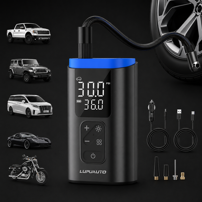 KONTOP Mini Portable Tire Inflator | Cordless Air Pump with Auto Shut-Off & Power Bank
