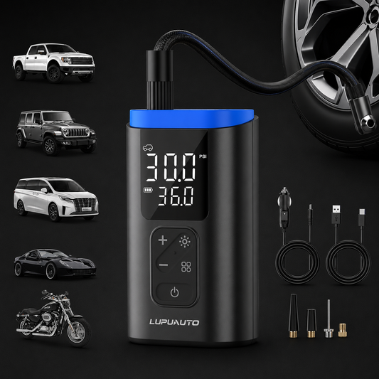 KONTOP Mini Portable Tire Inflator | Cordless Air Pump with Auto Shut-Off & Power Bank