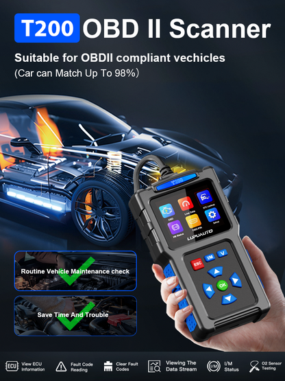 KONTOP T200 Professional OBD2 Scanner | Full System Code Reader with Live Data & EVAP Test