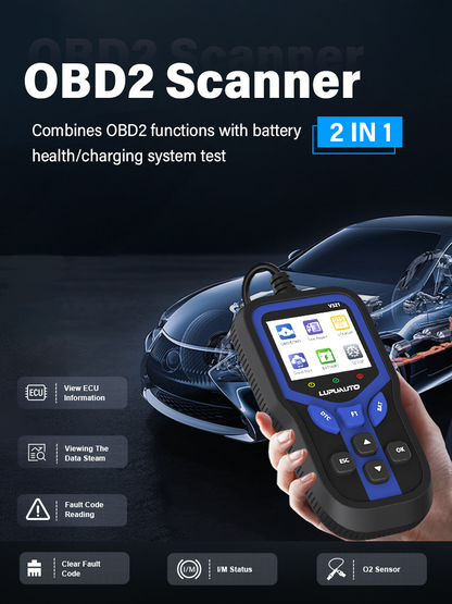 KONTOP V321 OBD2 Scanner & Battery Tester | Read & Clear Codes, Live Data, DTC Lookup
