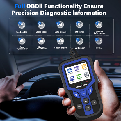 KONTOP V321 OBD2 Scanner & Battery Tester | Read & Clear Codes, Live Data, DTC Lookup
