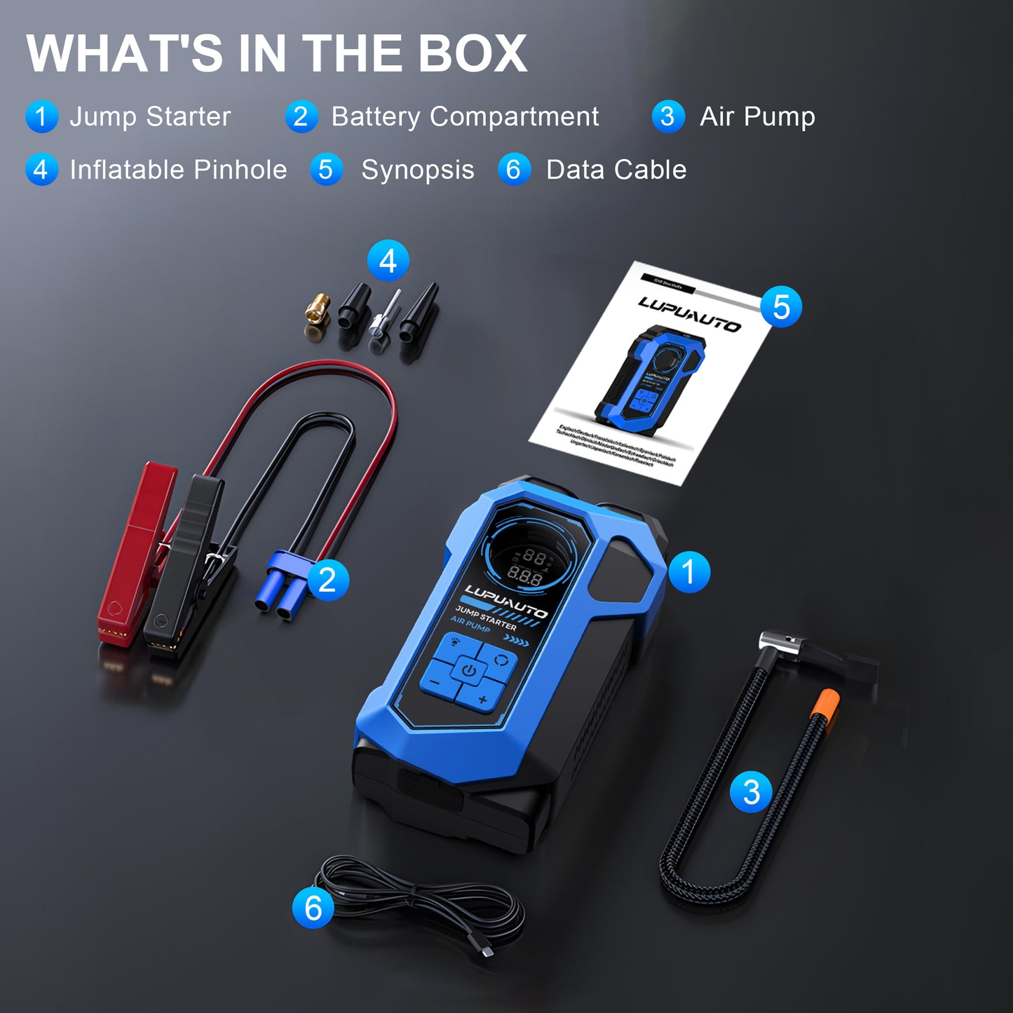 KONTOP 3000A Jump Starter with Air Compressor | 150 PSI Portable Battery Booster & Tire Inflator