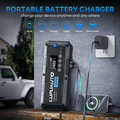 KONTOP 4000A Jump Starter with Air Compressor | 160 PSI Tire Inflator