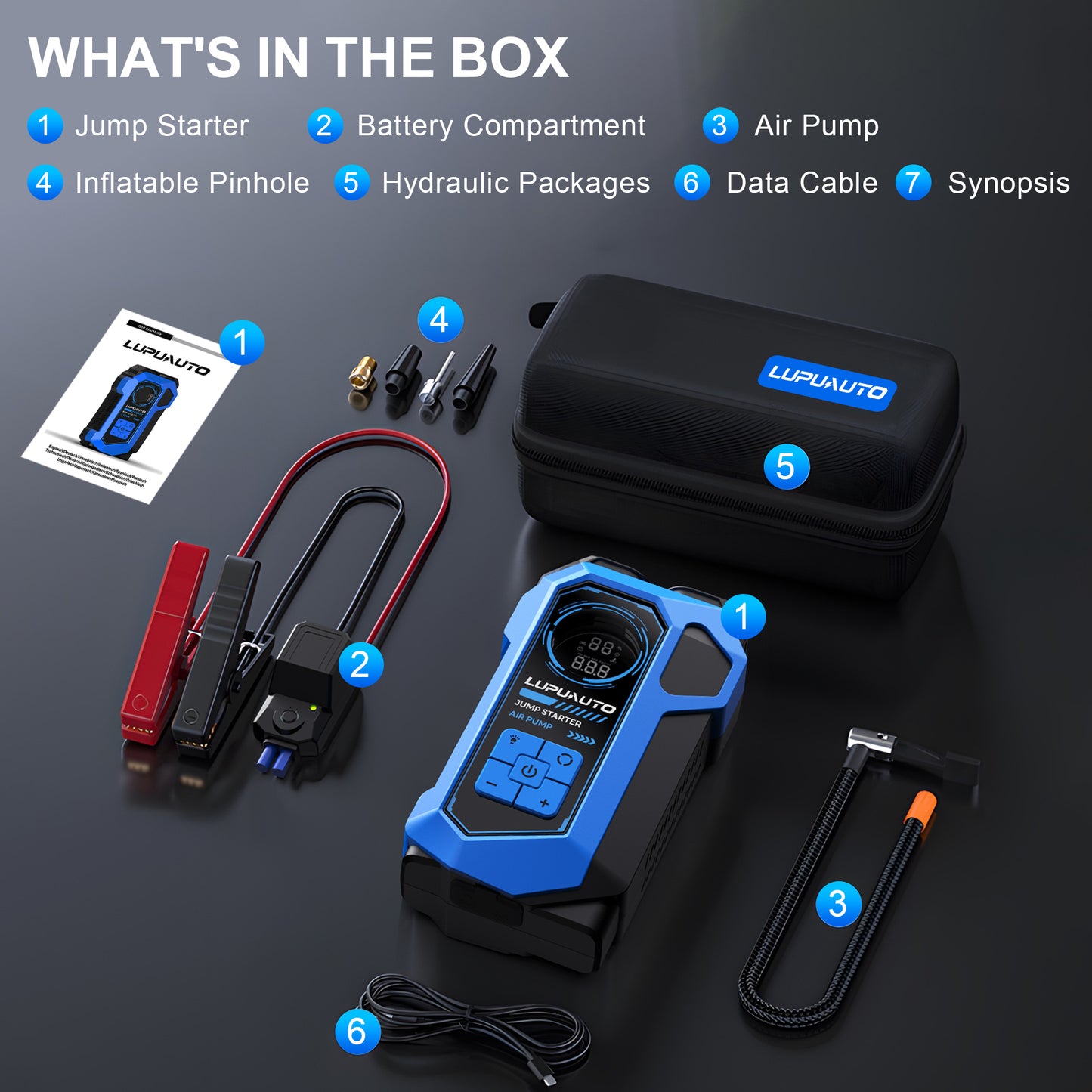 KONTOP 4000A Jump Starter with Air Compressor | 160 PSI Portable Battery Booster for 10L Gas & 8.5L Diesel
