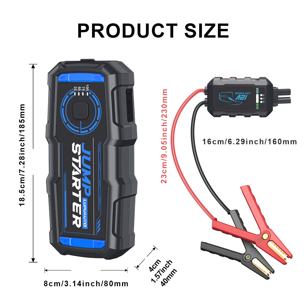KONTOP 2500A Jump Starter | 7.5L Gas & 5.0L Diesel Car Battery Booster with Power Bank & LED Light