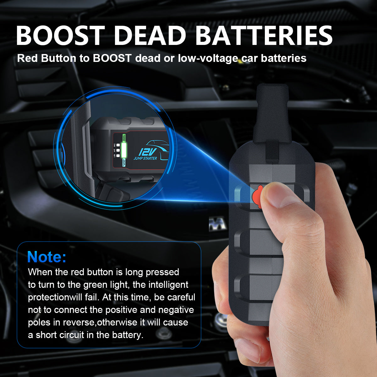 KONTOP 2500A Jump Starter | 7.5L Gas & 5.0L Diesel Car Battery Booster with Power Bank & LED Light