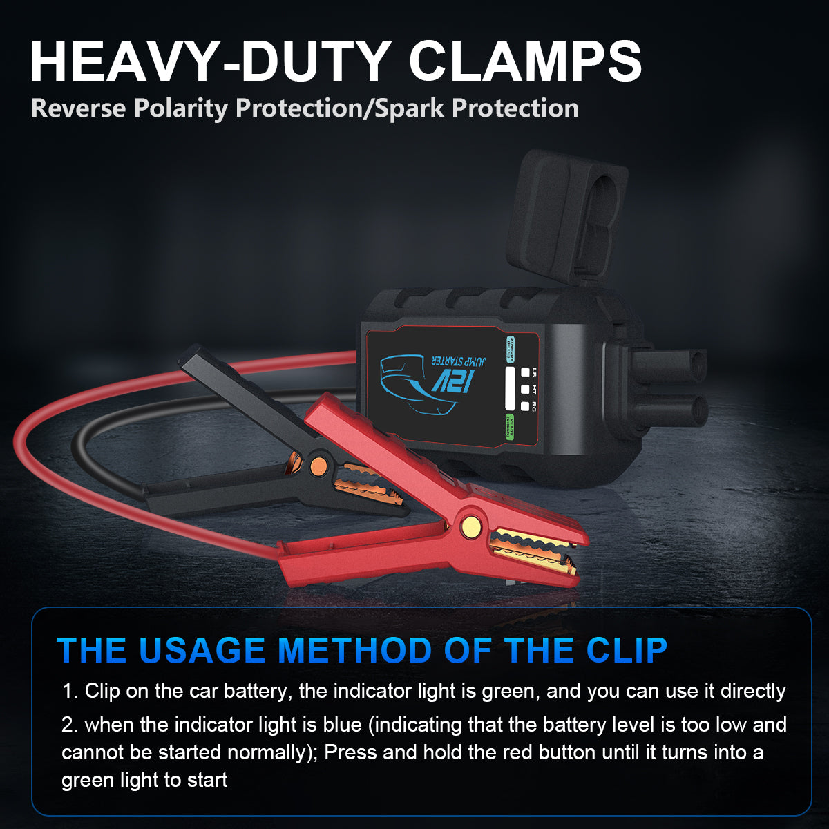KONTOP 2500A Jump Starter | 7.5L Gas & 5.0L Diesel Car Battery Booster with Power Bank & LED Light
