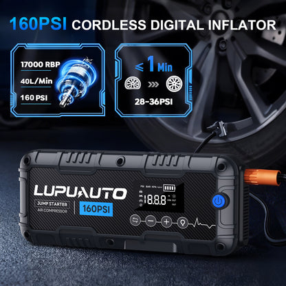 KONTOP 4000A Jump Starter with Air Compressor | 160 PSI Tire Inflator