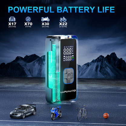 KONTOP Portable Tire Inflator | 150 PSI Fast Air Pump with Power Bank, Cordless & Car Dual Mode