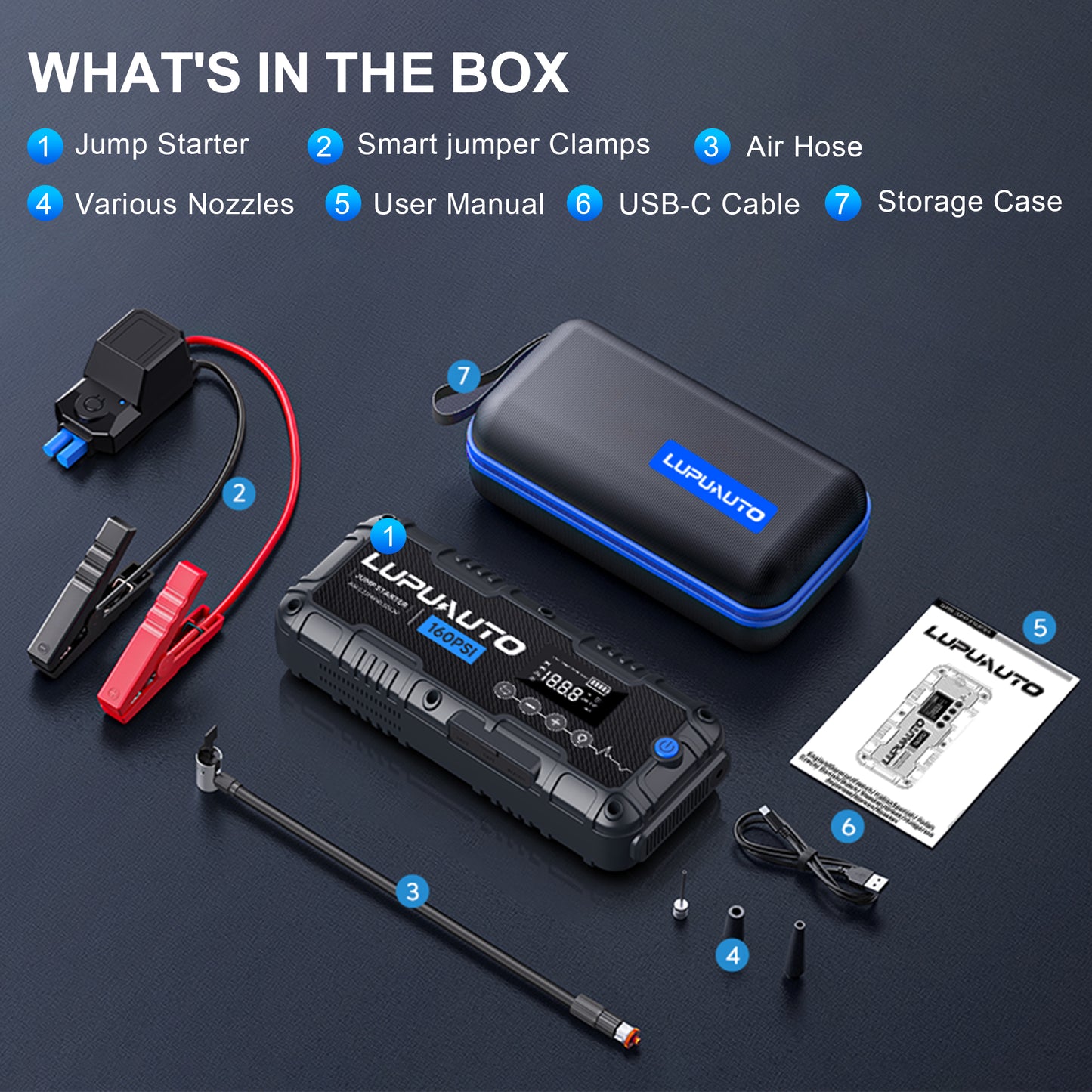 KONTOP 4000A Jump Starter with Air Compressor | 160 PSI Tire Inflator