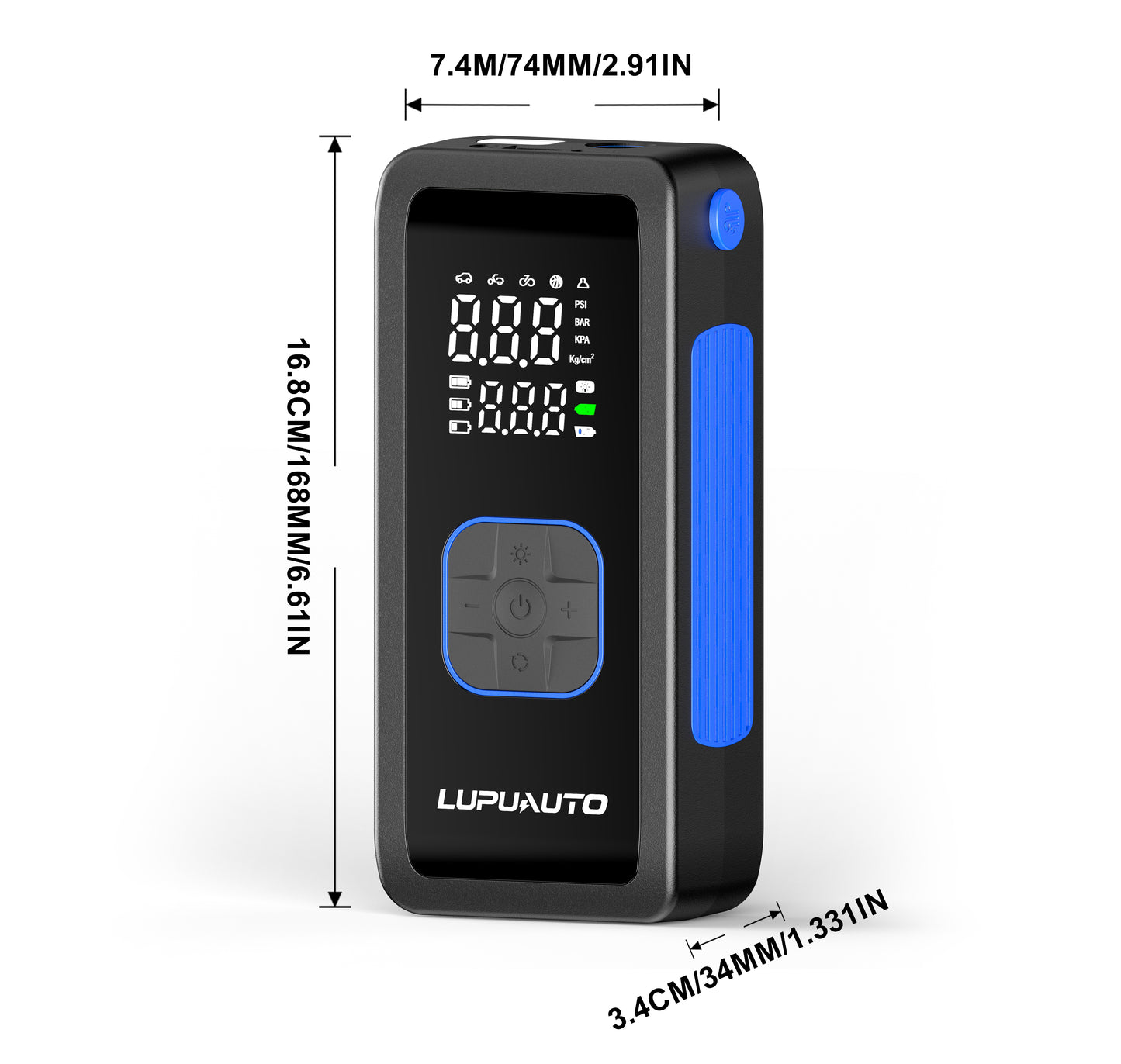 KONTOP Portable Tire Inflator | 150 PSI Fast Air Pump with Power Bank, Cordless & Car Dual Mode