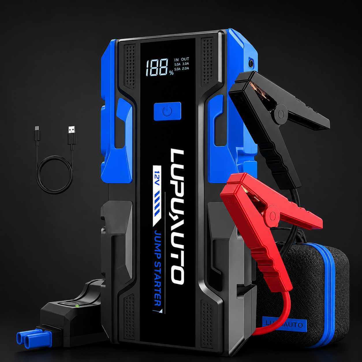 KONTOP 3000A Jump Starter | Portable Battery Booster for 9.0L Gas & 7.0L Diesel Engines