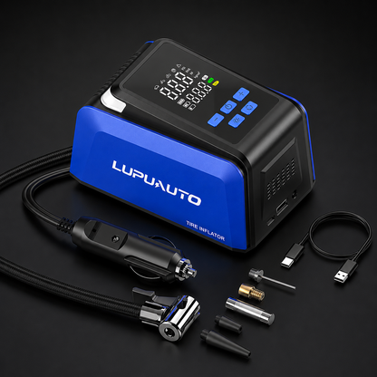 KONTOP 4-IN-1 Portable Tire Inflator | 150 PSI Fast Air Pump, Wireless & Car Power Dual Mode