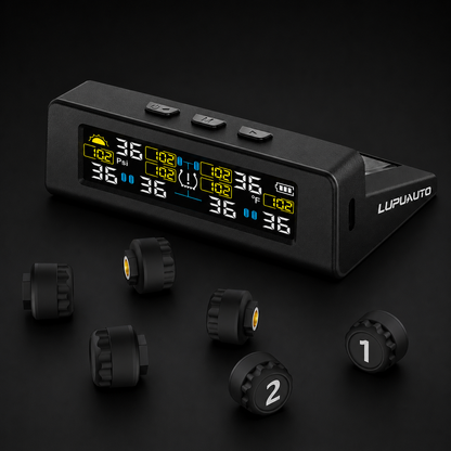 KONTOP 6-Sensor Smart TPMS | Solar & USB Tire Pressure Monitoring System for RV, Truck & Trailer