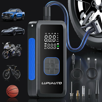 KONTOP Portable Tire Inflator | 150 PSI Fast Air Pump with Power Bank, Cordless & Car Dual Mode