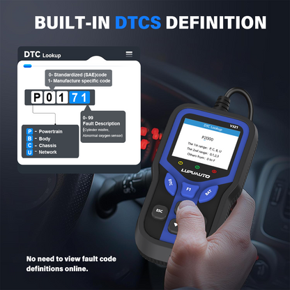 KONTOP V321 OBD2 Scanner & Battery Tester | Read & Clear Codes, Live Data, DTC Lookup