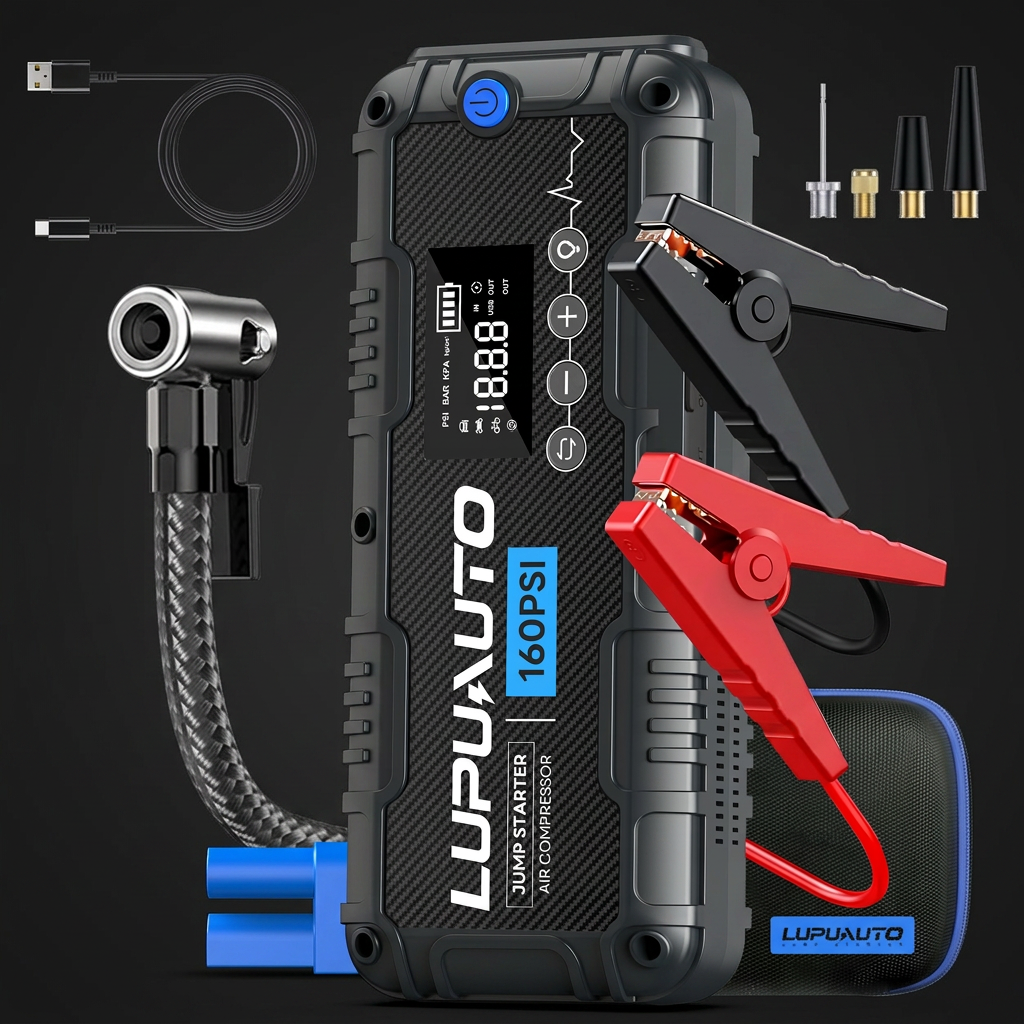 KONTOP 4000A Jump Starter with Air Compressor | 160 PSI Tire Inflator