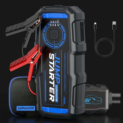 KONTOP 2500A Jump Starter | 7.5L Gas & 5.0L Diesel Car Battery Booster with Power Bank & LED Light