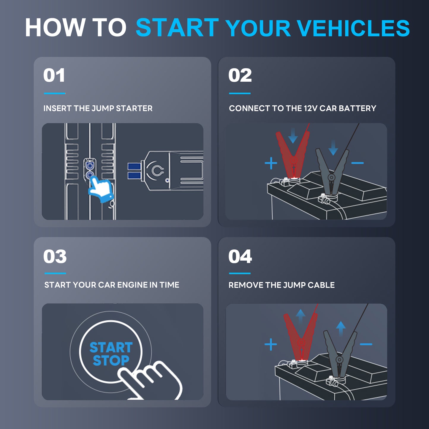 KONTOP 4000A Jump Starter with Air Compressor | 160 PSI Tire Inflator