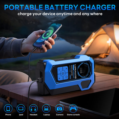 KONTOP 4000A Jump Starter with Air Compressor | 160 PSI Portable Battery Booster for 10L Gas & 8.5L Diesel