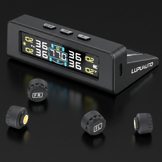 KONTOP 4-Sensor Smart TPMS | Solar & USB Tire Pressure Monitoring System for Cars & SUVs